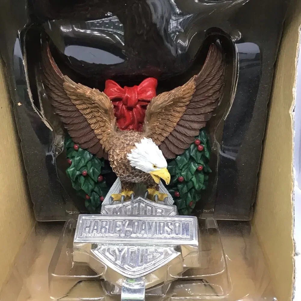 Harley-Davidson 2002 Eagle Christmas Stocking Holder Shelf Sitter NIB